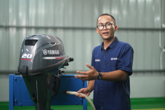 Flushing-F20C-air-mengalir-dari-water-outlet